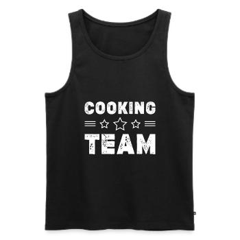 Cooking Team - Men's Premium Organic Tank Top - black - Front - AI Model Male 178 light (178cm)