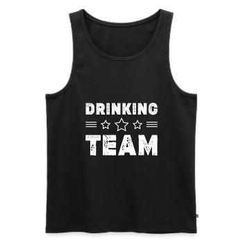 Drinking Team - Men's Premium Organic Tank Top - black - Front - AI Model Male 178 light (178cm)
