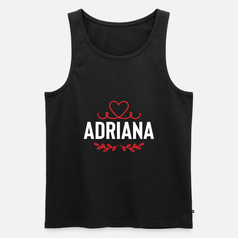 Adriana - Männer Premium Bio Tank Top - Schwarz