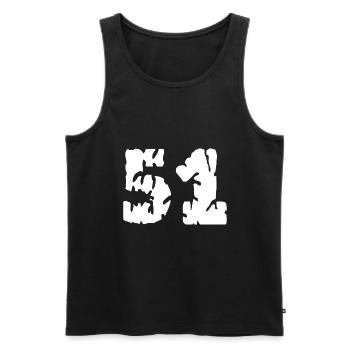 51 Zahl Trikot - Männer Premium Bio Tank Top - Schwarz - Vorne - Michal (187cm)