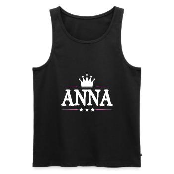 Anna - Débardeur bio Premium Homme - noir - Devant - AI Model Male 178 light (178cm)