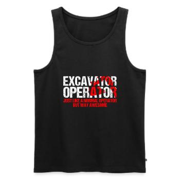 Baggerführer für Bagger und Sandbagger - Männer Premium Bio Tank Top - Schwarz - Vorne - AI Model Male 178 light (178cm)
