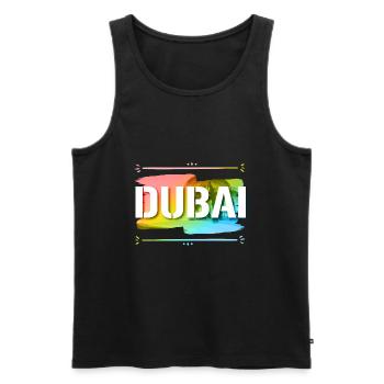Dubai - Men's Premium Organic Tank Top - black - Front - AI Model Male 178 light (178cm)