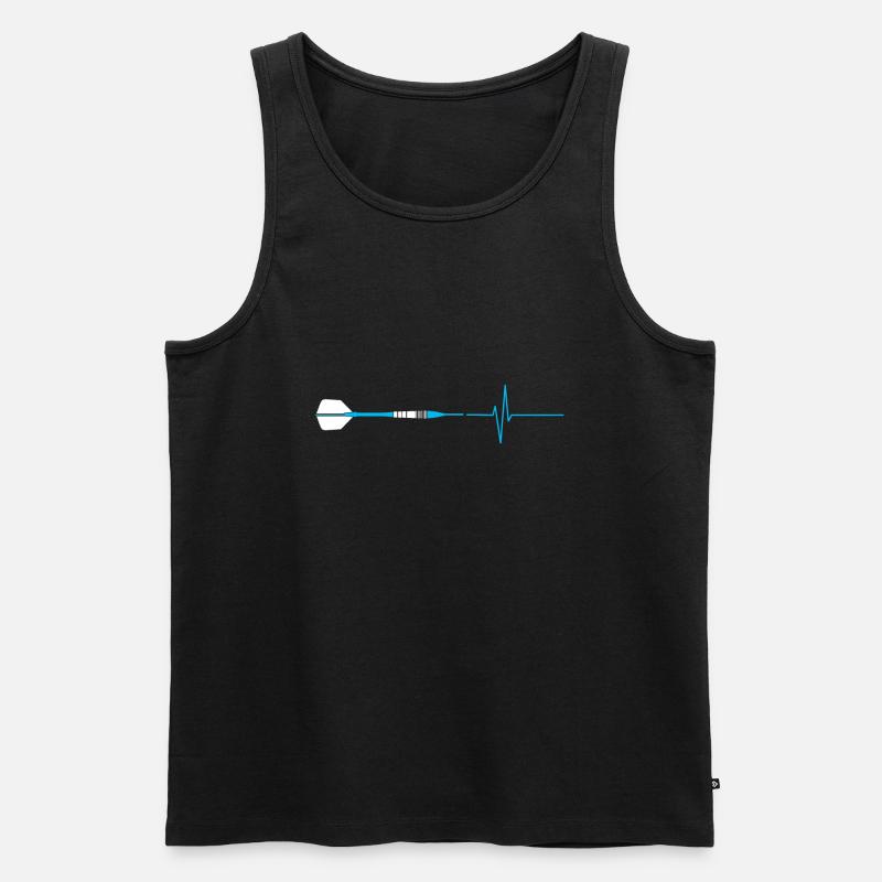 Dartpfeil Pfeil Puls Darts - Männer Premium Bio Tank Top - Schwarz