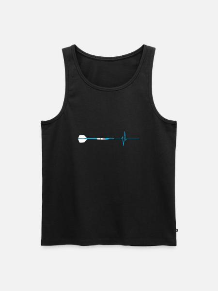 Dart Dartpfeil Herzschlag - Männer Premium Bio Tank Top - Schwarz