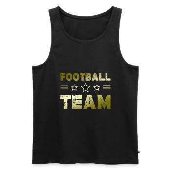 Équipe de football - Débardeur bio Premium Homme - noir - Devant - Michal (187cm)