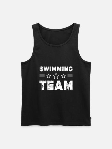 Swimming Team - Men's Premium Organic Tank Top - black