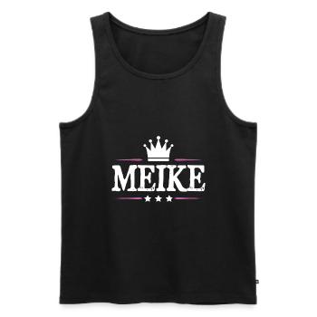 Meike - Männer Premium Bio Tank Top - Schwarz - Vorne - AI Model Male 178 light (178cm)