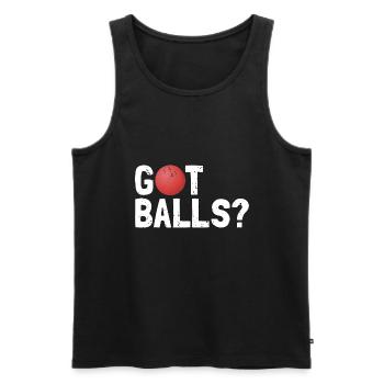 Dodgeball for Dodgeball Player and Gaga Ball - Men's Premium Organic Tank Top - black - Front - Michal (187cm)