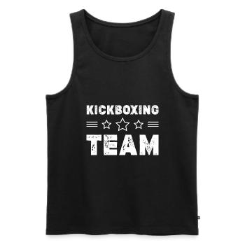 Kickboxing Team - Men's Premium Organic Tank Top - black - Front - AI Model Male 178 light (178cm)