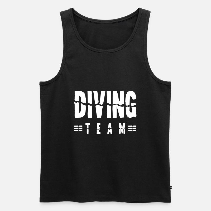 Diving Team - Männer Premium Bio Tank Top - Schwarz
