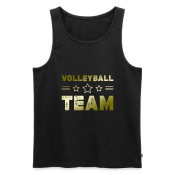 Équipe de volleyball - Débardeur bio Premium Homme - noir - Devant - Michal (187cm)