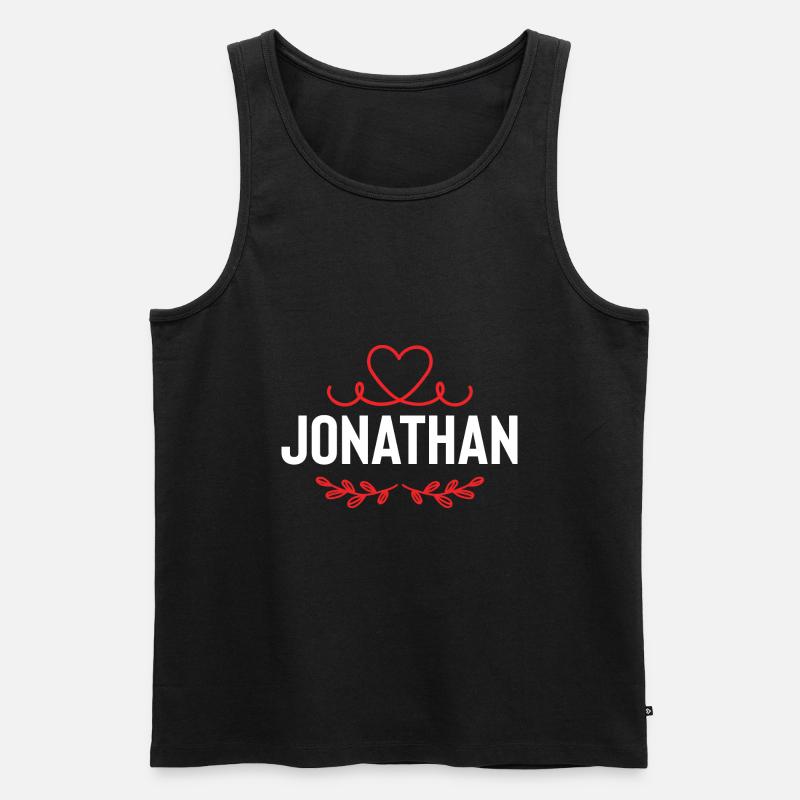 Jonathan - Männer Premium Bio Tank Top - Schwarz
