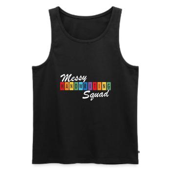 Dyslexia awareness and dyslexia teachers - Men's Premium Organic Tank Top - black - Front - AI Model Male 178 light (178cm)