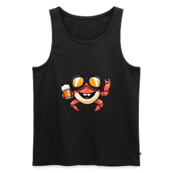 Krebs Krabbe Apres Ski Bier Comic - Männer Premium Bio Tank Top - Schwarz - Vorne - Michal (187cm)