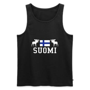 Suomi - Débardeur bio Premium Homme - noir - Devant - AI Model Male 178 light (178cm)