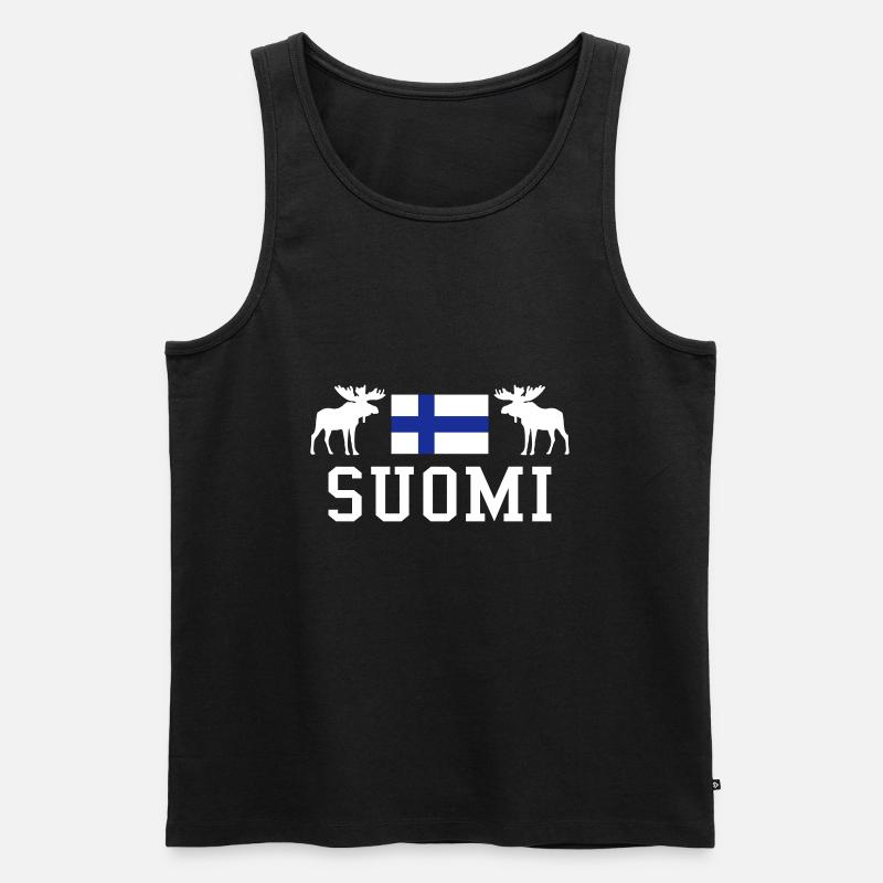 Finland - Männer Premium Bio Tank Top - Schwarz