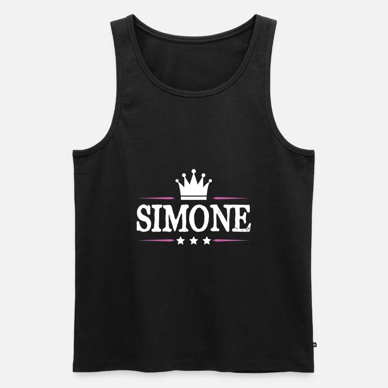 Simone - Männer Premium Bio Tank Top - Schwarz