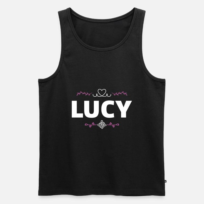 Lucy - Männer Premium Bio Tank Top - Schwarz