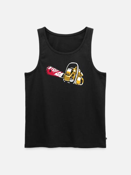 Chainsaw Partnershirt - Papa - Men's Premium Organic Tank Top - black