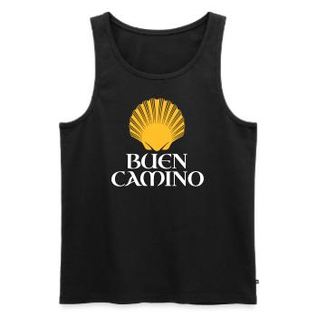 Buen Camino | Camino de Santiago | Santiago - Men's Premium Organic Tank Top - black - Front - AI Model Male 178 light (178cm)