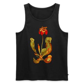 Carnivorous Plant Carnivore Grunge Vintage - Men's Premium Organic Tank Top - black - Front - AI Model Male 178 light (178cm)