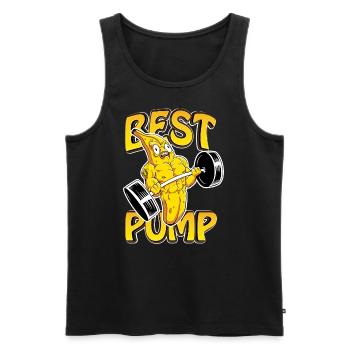 Pumpen Best Pump Geschenk - Männer Premium Bio Tank Top - Schwarz - Vorne - AI Model Male 178 light (178cm)