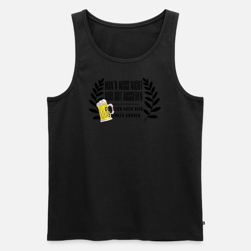 Bier her... - Männer Premium Bio Tank Top - Schwarz
