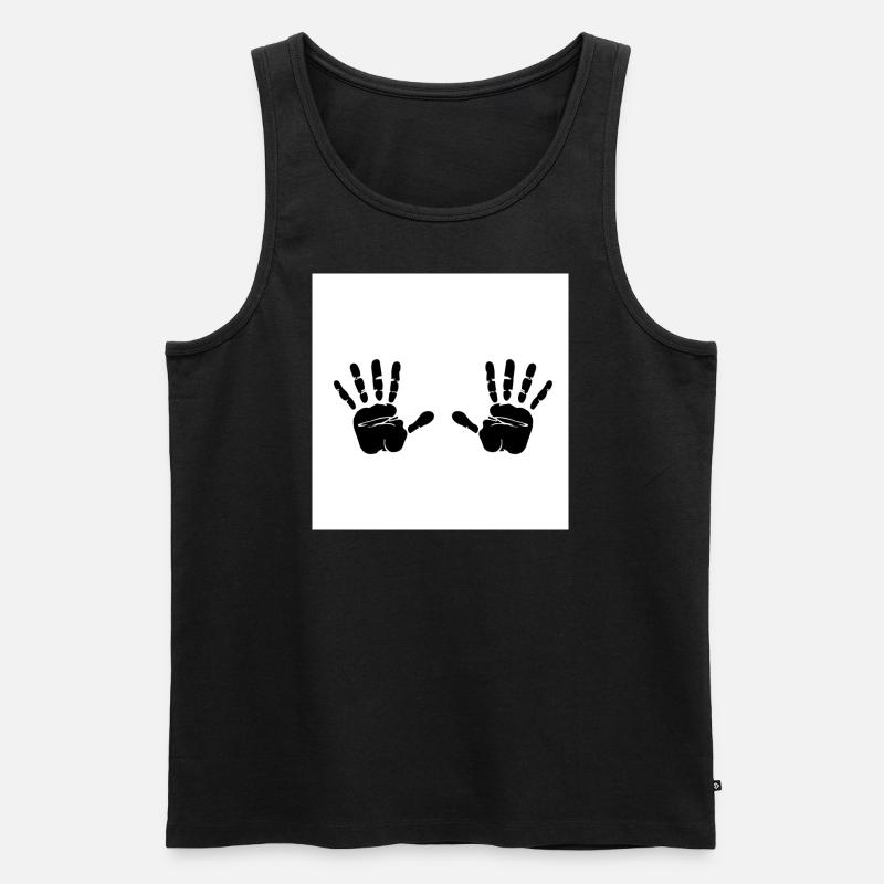 Doppel Händes - Männer Premium Bio Tank Top - Schwarz