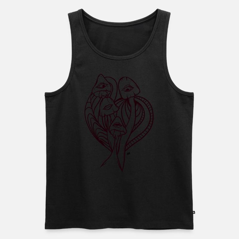 Mushroomface, Linework - Männer Premium Bio Tank Top - undefined
