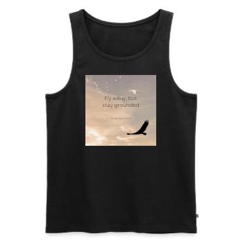 Lifestyle - Männer Premium Bio Tank Top - Schwarz - Vorne - Michal (187cm)