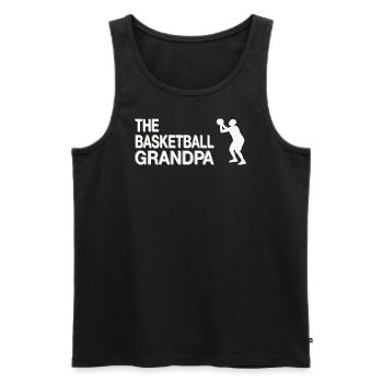Grandpa Basketball - Men's Premium Organic Tank Top - black - Front - Michal (187cm)