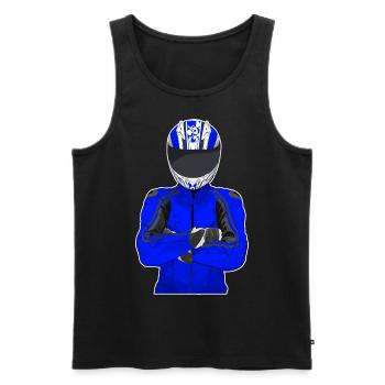 Motorcycle Lifestyle / Motorcycle / Motorcycle biker - Men's Premium Organic Tank Top - black - Front - AI Model Male 178 light (178cm)