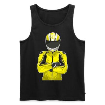 Moto Lifestyle / Moto / Moto motard - Débardeur bio Premium Homme - noir - Devant - Michal (187cm)