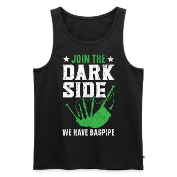 Join The Dark Side We have bagpipes Bagpipes - Men's Premium Organic Tank Top - black - Front - Michal (187cm)