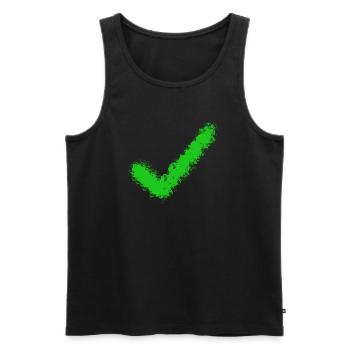 Haken - Symbol - Männer Premium Bio Tank Top - Schwarz - Vorne - AI Model Male 178 light (178cm)