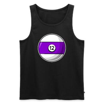 Billiard ball 12 purple Billiards twelve - Men's Premium Organic Tank Top - black - Front - Michal (187cm)