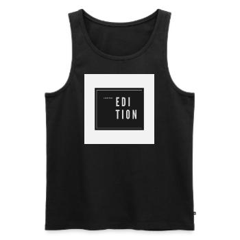 Limited Edition - Männer Premium Bio Tank Top - Schwarz - Vorne - Michal (187cm)