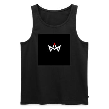 Alpha - Men's Premium Organic Tank Top - black - Front - AI Model Male 178 light (178cm)