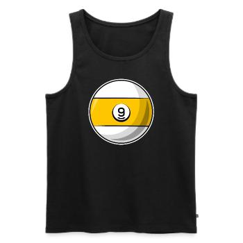 billiard ball 9 yellow billiards nine - Men's Premium Organic Tank Top - black - Front - AI Model Male 178 light (178cm)