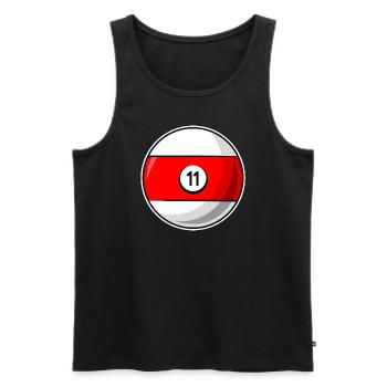 Billardkugel 11 rot Billard elf - Männer Premium Bio Tank Top - Schwarz - Vorne - AI Model Male 178 light (178cm)