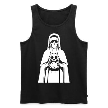 Explorez l’inconnu avec l’intrigante Horror Nun, S - Débardeur bio Premium Homme - noir - Devant - AI Model Male 178 light (178cm)
