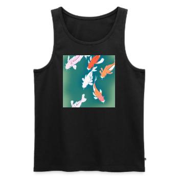 Koi in the Water - Männer Premium Bio Tank Top - Schwarz - Vorne - Michal (187cm)