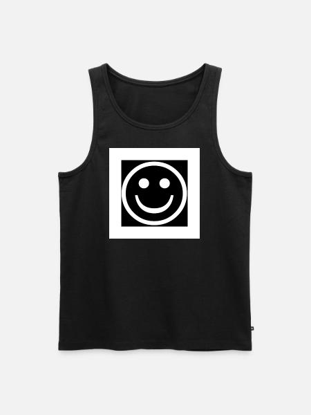 Smilye - Männer Premium Bio Tank Top - Schwarz