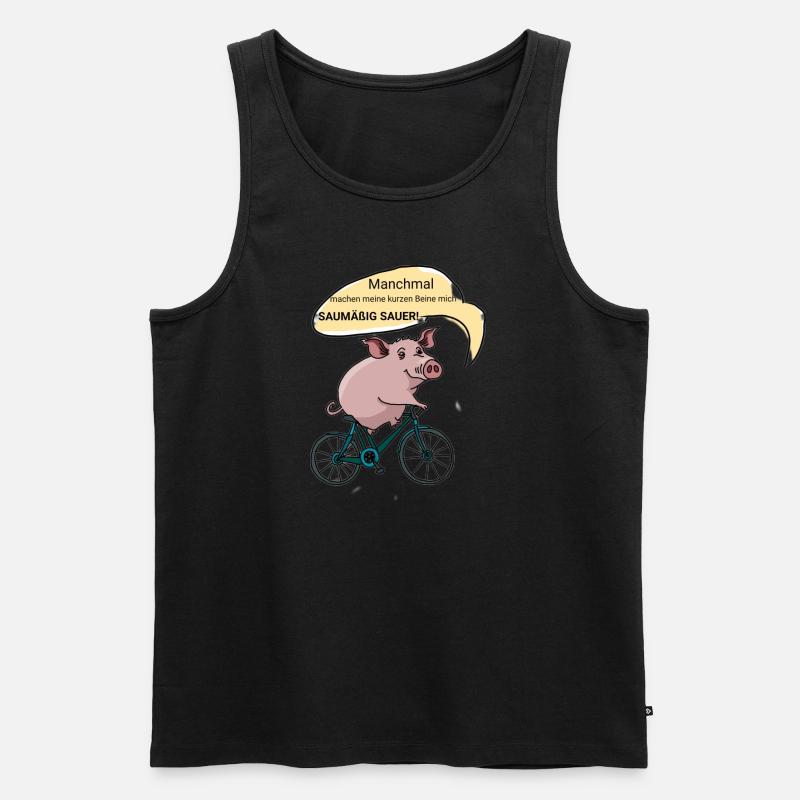 Saumäßig Sauer - Männer Premium Bio Tank Top - Schwarz