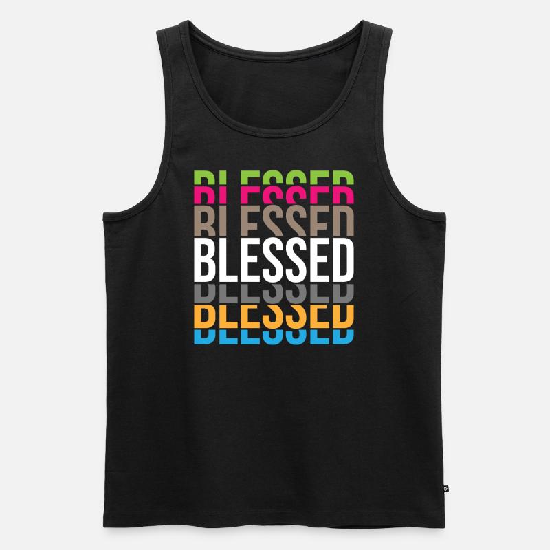 Sei gesegnet. - Männer Premium Bio Tank Top - Schwarz