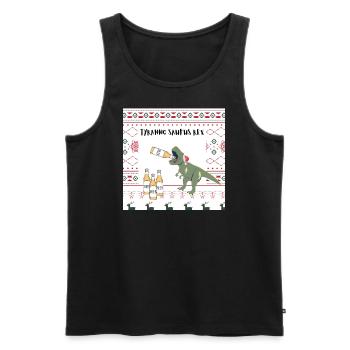 Tyranno Saufus Rex - Männer Premium Bio Tank Top - Schwarz - Vorne - Michal (187cm)