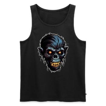 Zombie Monkey Halloween Animal Beast Critters - Men's Premium Organic Tank Top - black - Front - Michal (187cm)