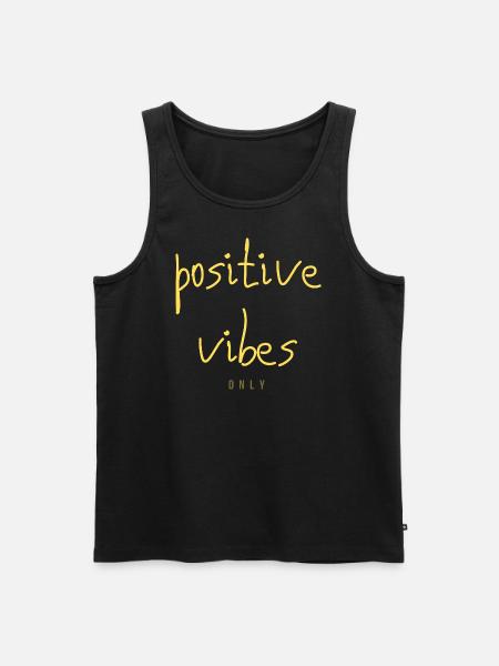 POSITIVE VIBES Only - Men's Premium Organic Tank Top - black