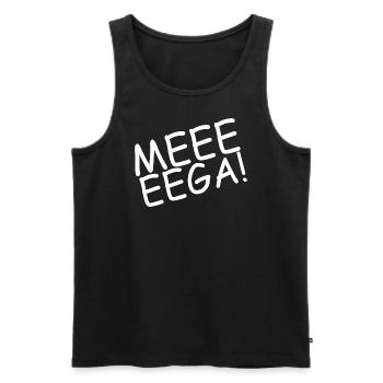 Mega ! T Shirt - Männer Premium Bio Tank Top - Schwarz - Vorne - Michal (187cm)